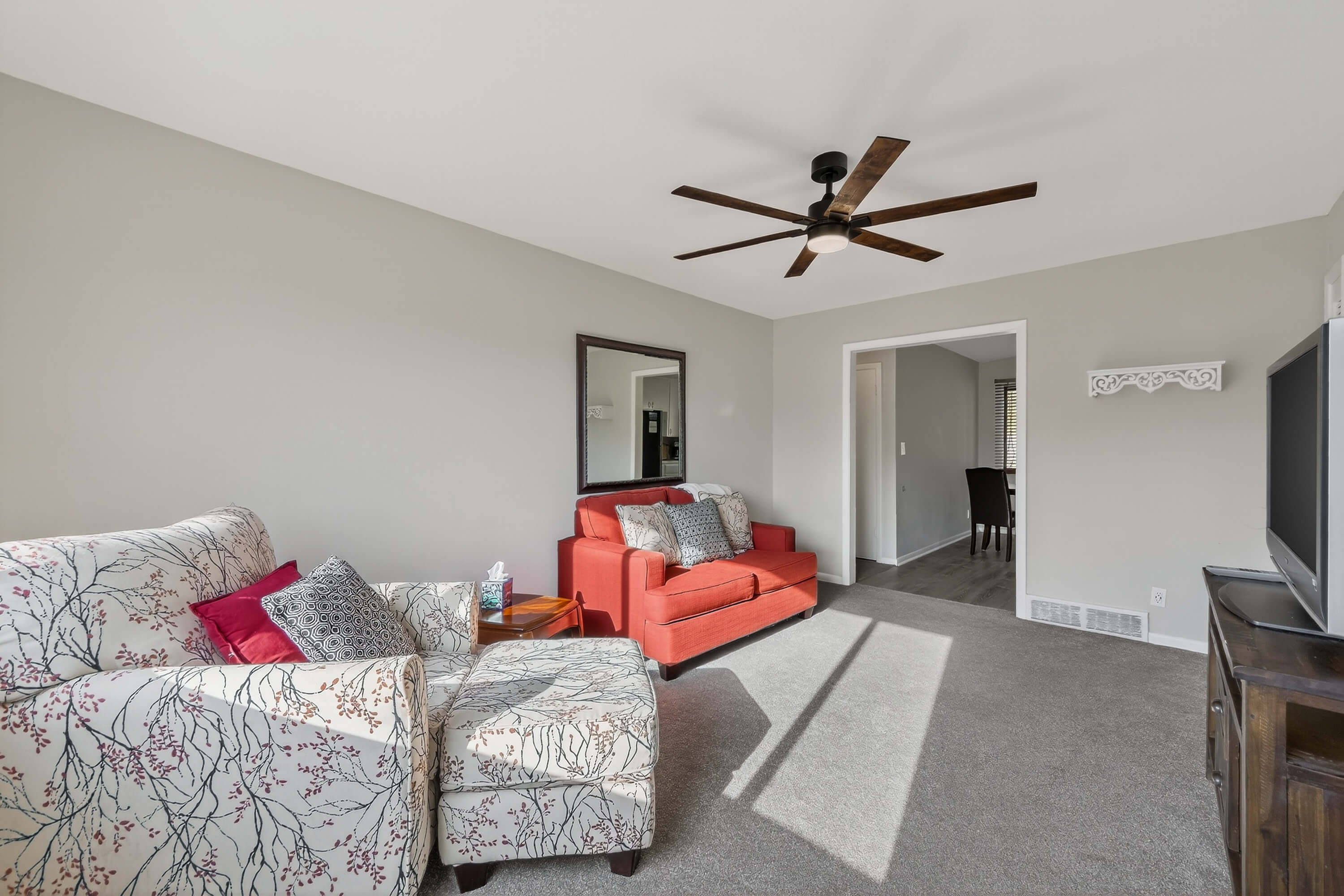 Northwood unit interior, furnished World Cup crew accommodation